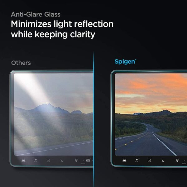 Spigen Tempered Glass Screen Protector [GlasTR EZ FIT] Designed for Tesla Model 3 / Tesla Model Y - Image 2
