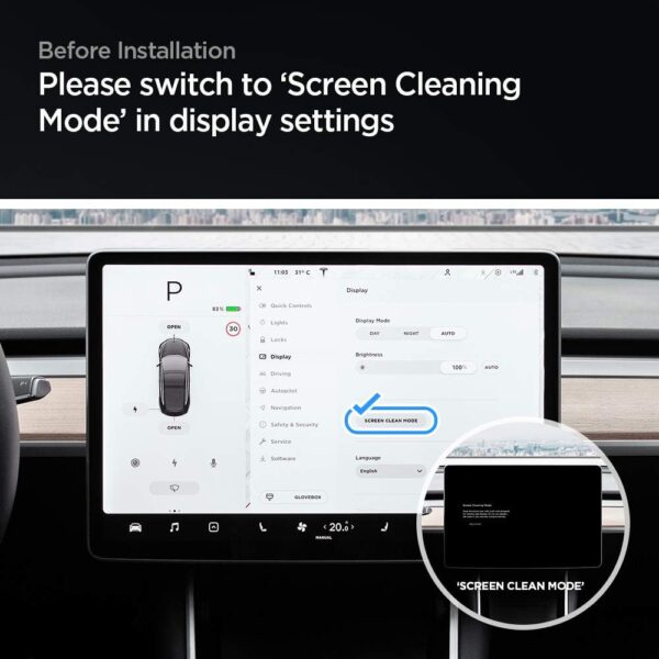 Spigen Tempered Glass Screen Protector [GlasTR EZ FIT] Designed for Tesla Model 3 / Tesla Model Y - Image 6