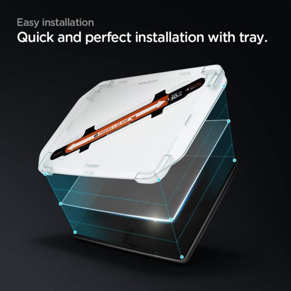 Spigen Tempered Glass Screen Protector [GlasTR EZ FIT] Designed for Tesla Model 3 / Tesla Model Y - Image 7